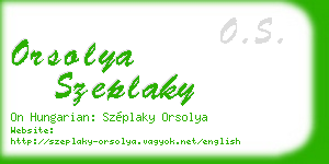 orsolya szeplaky business card